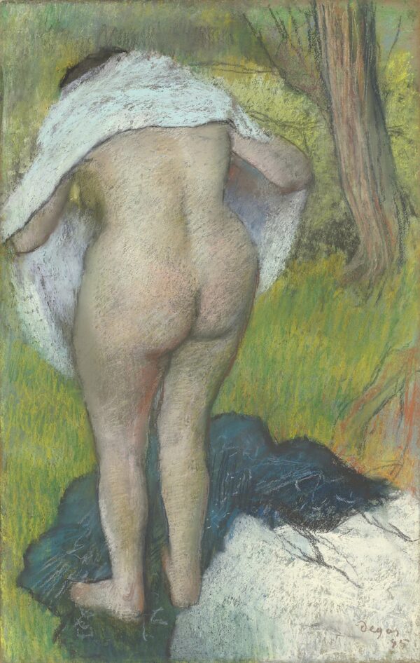 Girl Drying Herself - by Edgar Degas