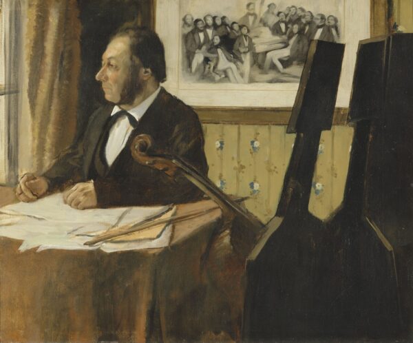 The Cellist Pilet - by Edgar Degas