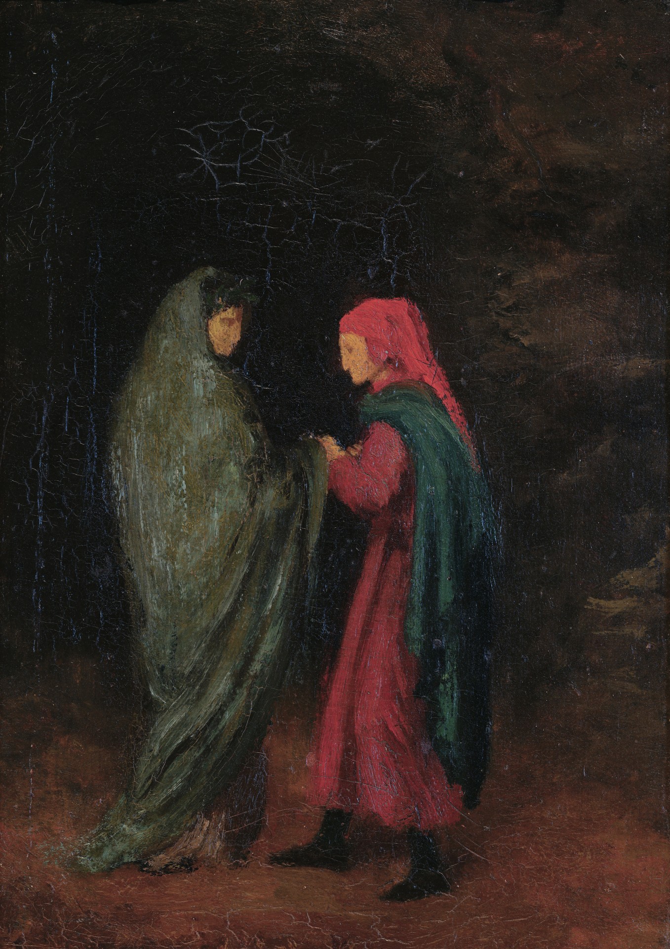 Dante y Virgilio a la entrada del infierno - by Edgar Degas