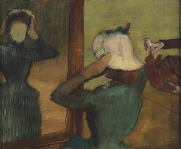 At the Milliner - by Edgar Degas