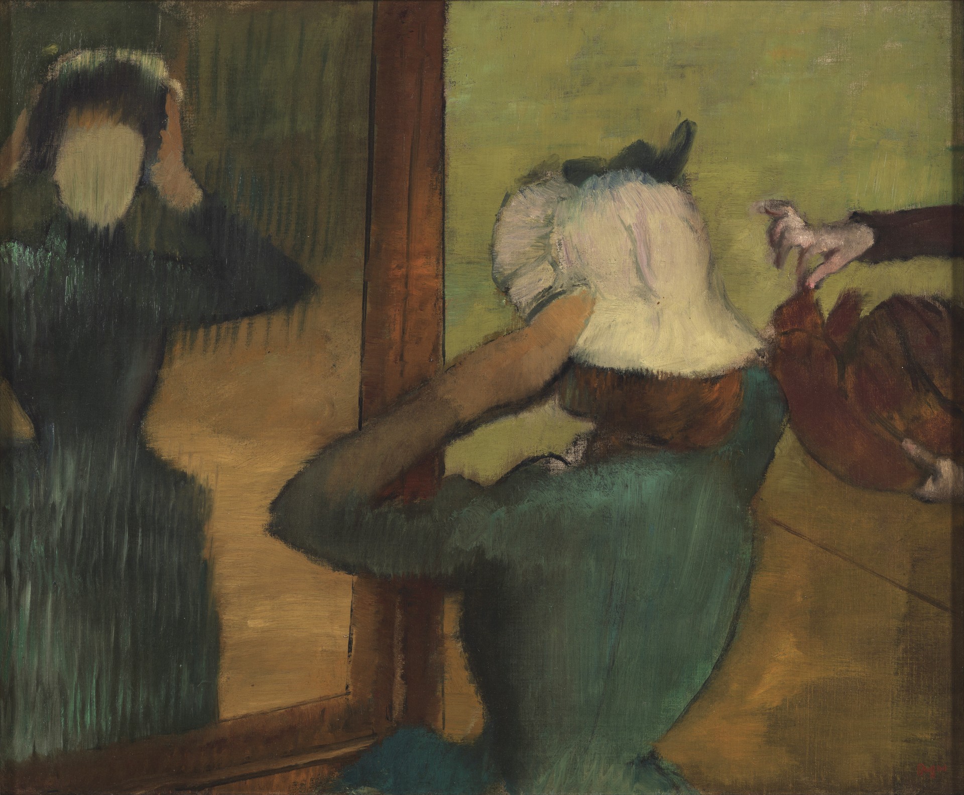 At the Milliner - by Edgar Degas