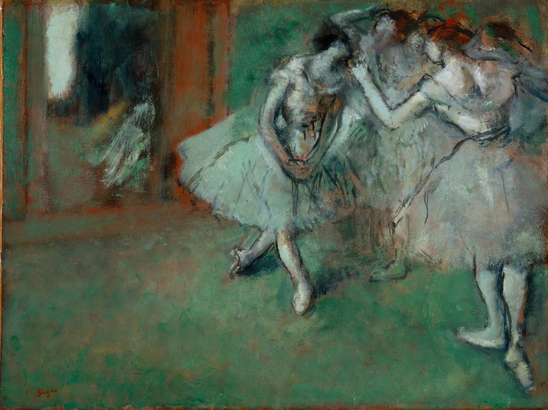 A Group of Dancers - by Edgar Degas