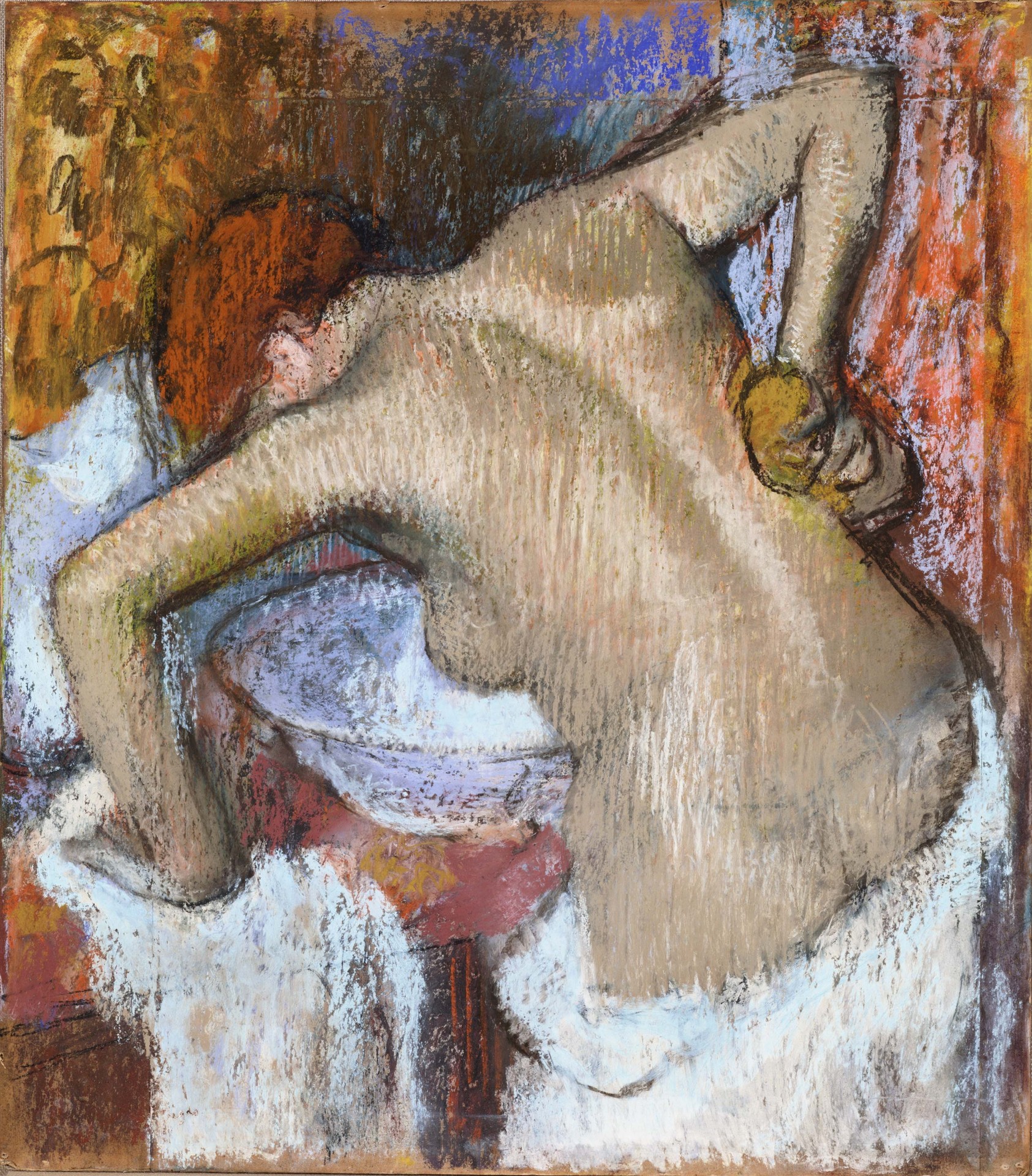 Woman Sponging Her Back - by Edgar Degas