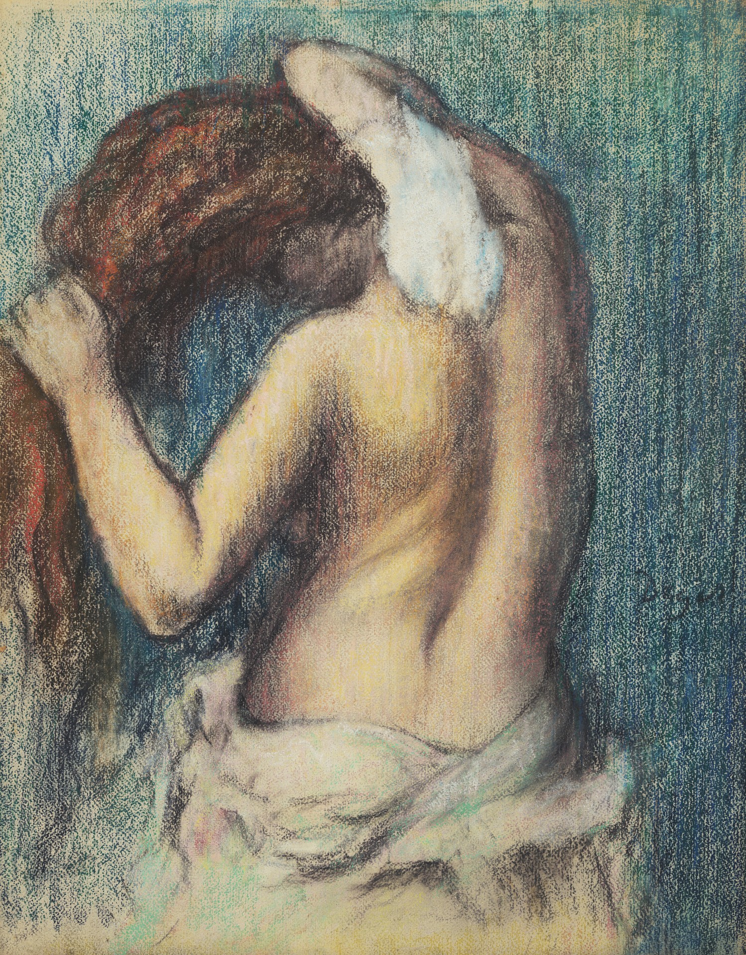 Woman Drying Herself - by Edgar Degas