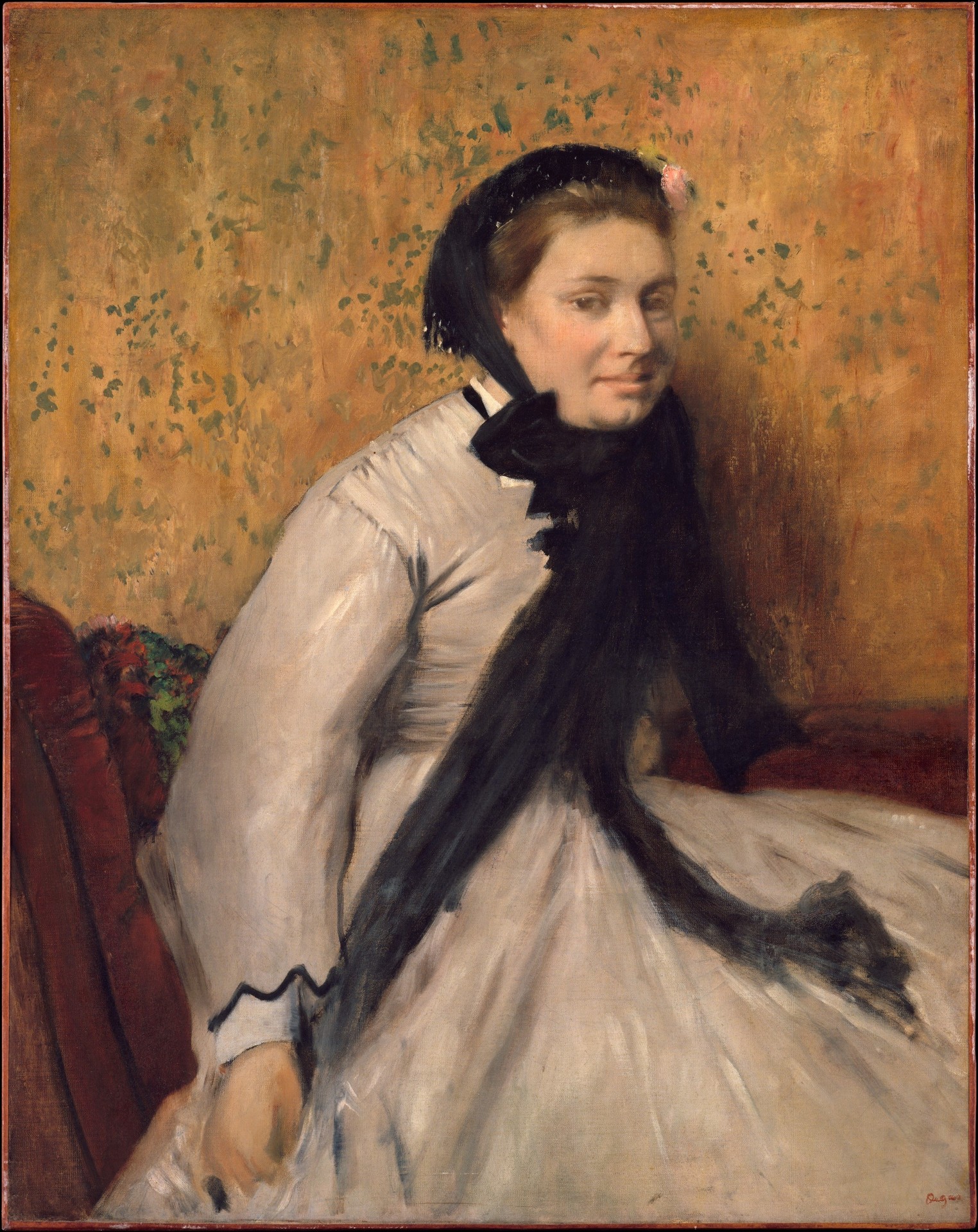 Portrait of a Woman in Gray - by Edgar Degas