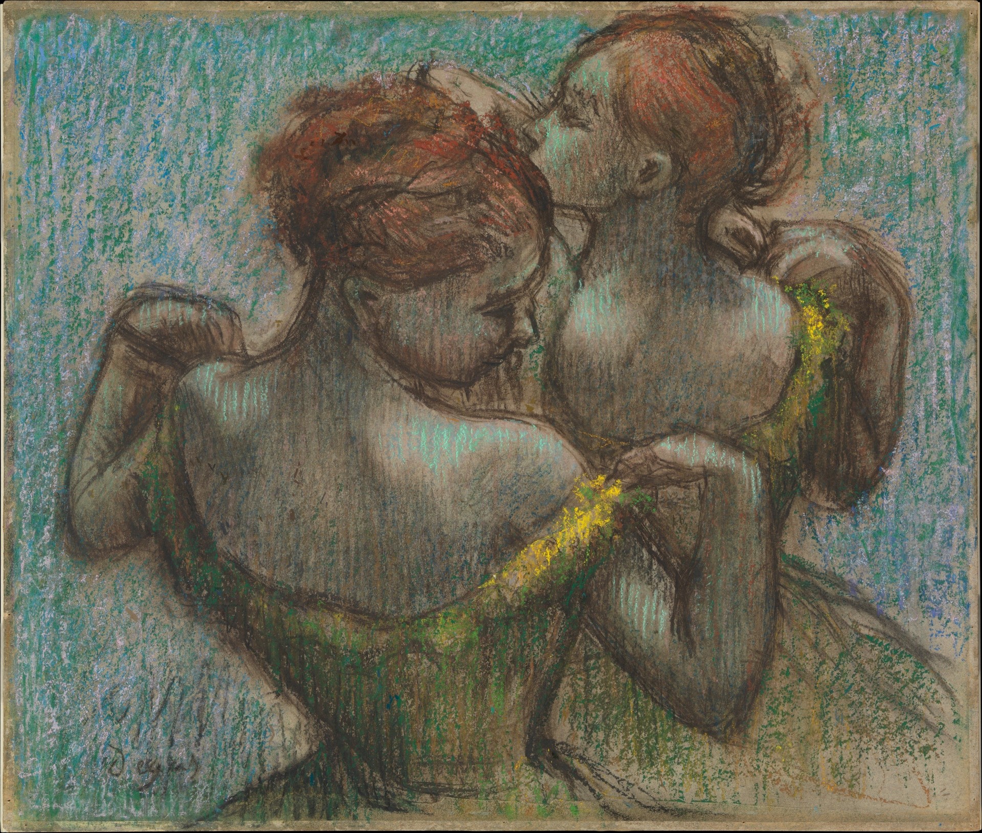 Two Dancers, Half-length - by Edgar Degas