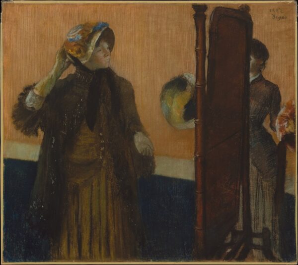 At the Milliner's - by Edgar Degas