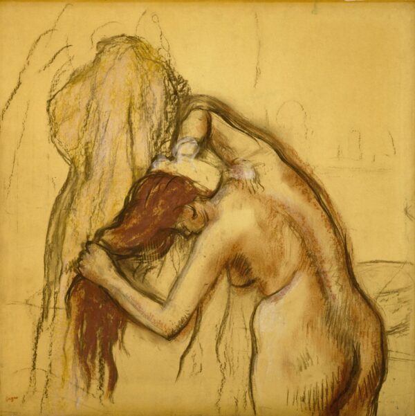Woman Drying Herself - by Edgar Degas