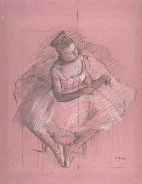 Seated Dancer - by Edgar Degas