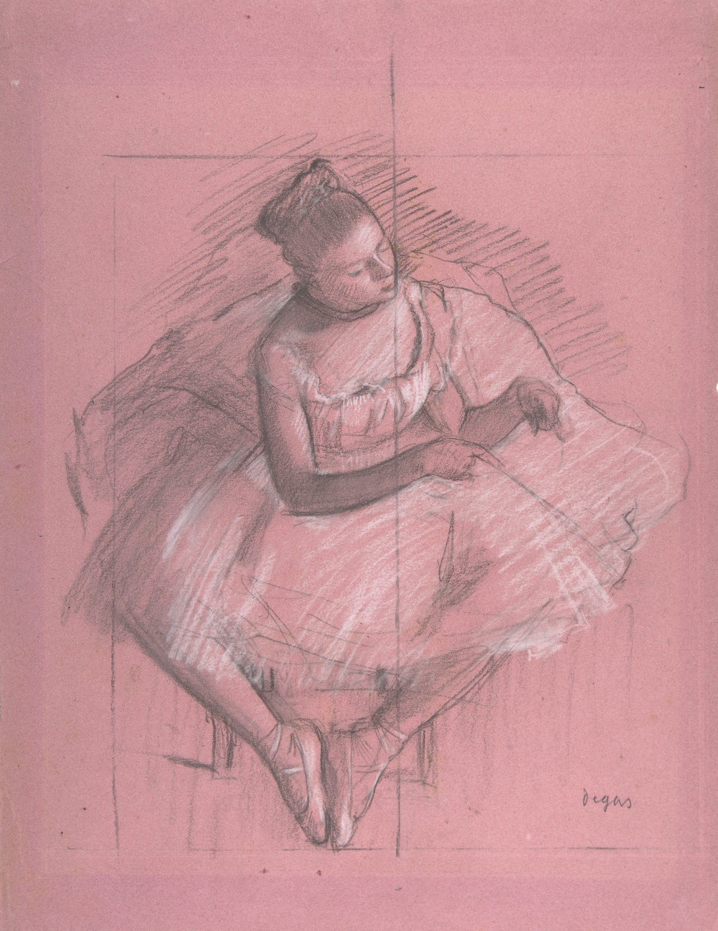 Seated Dancer - by Edgar Degas