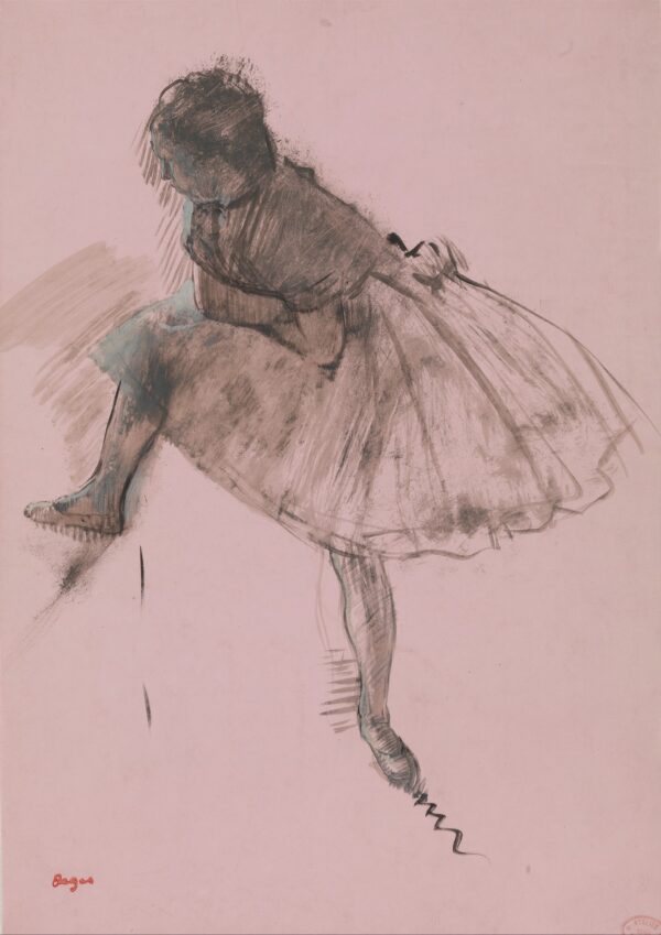 Study of a Ballet Dancer (recto); Two Studies of Dancers (verso) - by Edgar Degas