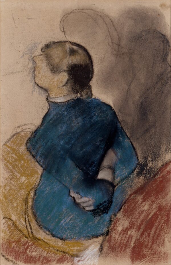 Young Woman in Blue - by Edgar Degas