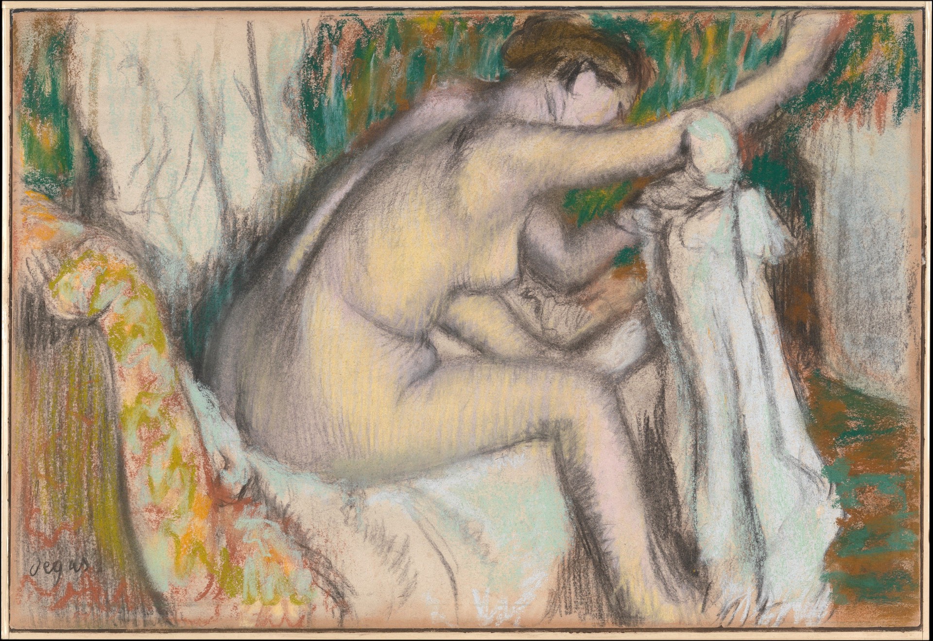 Woman Drying Her Arm - by Edgar Degas