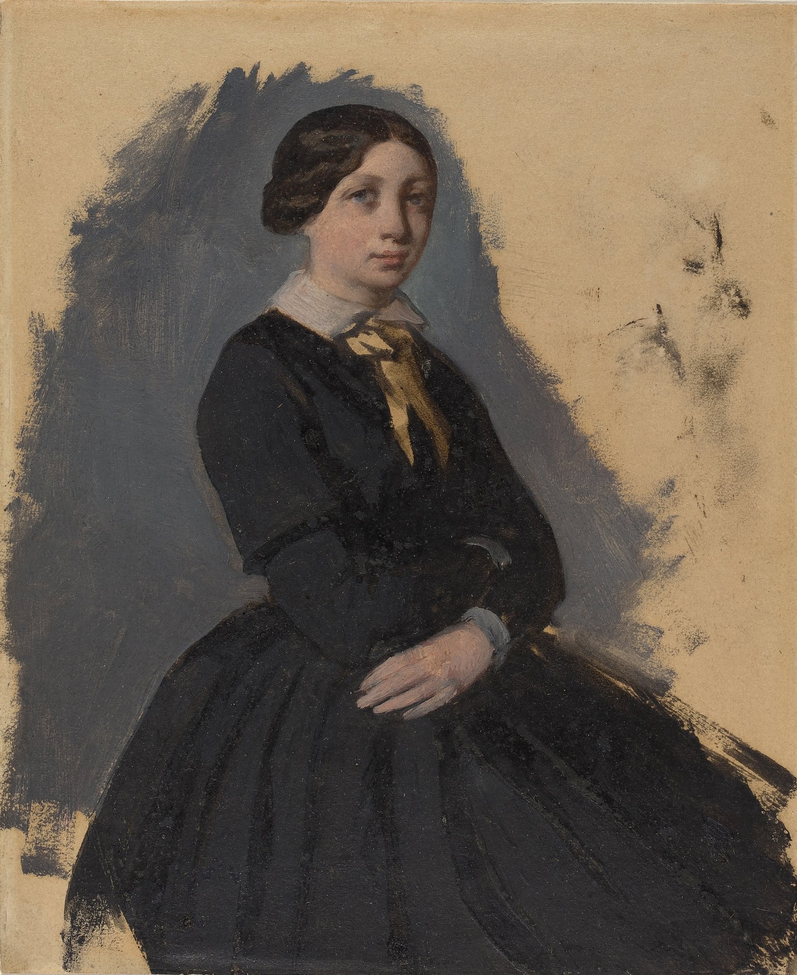 Young Woman in Black - by Edgar Degas