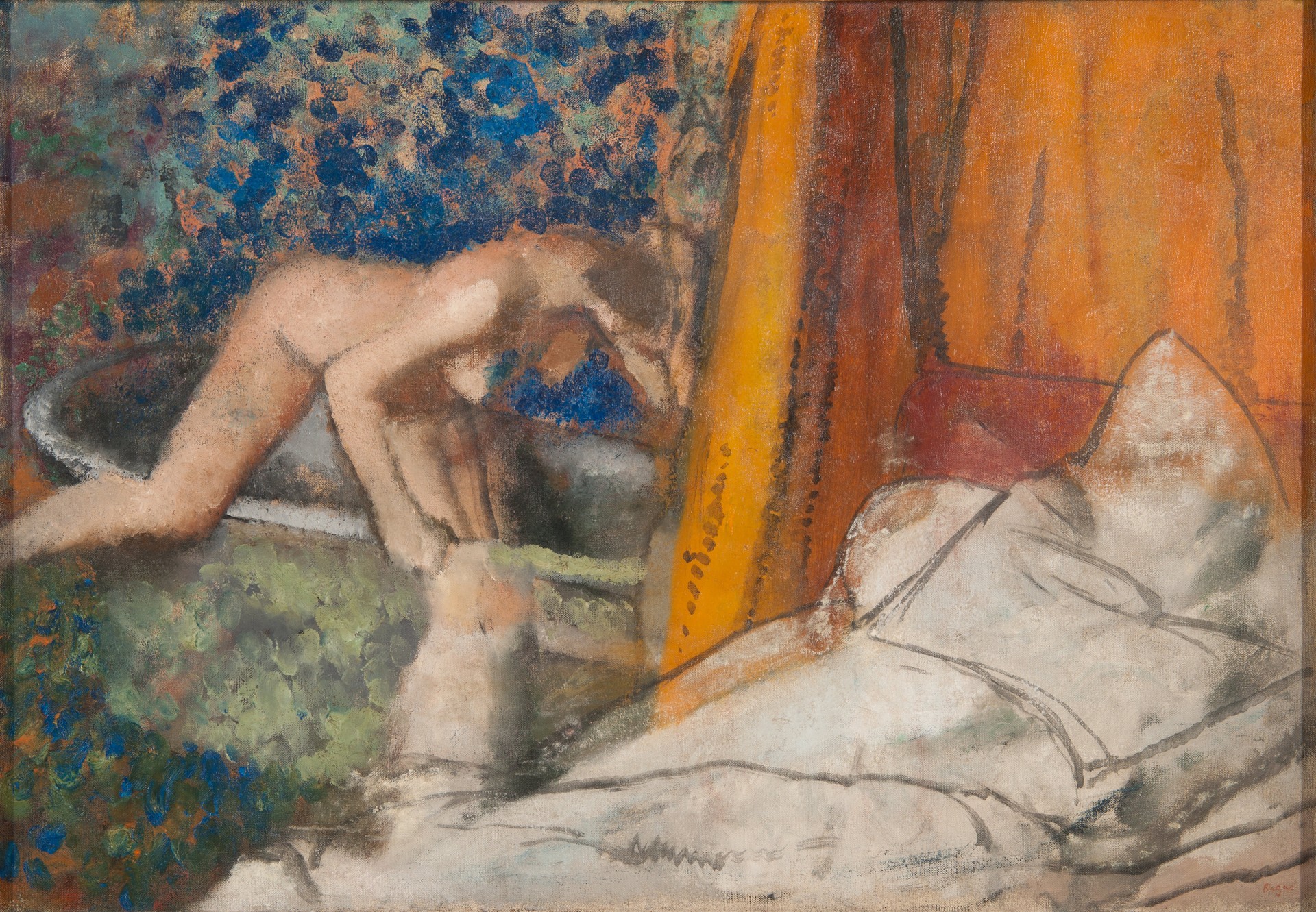 The Bath (Le bain) - by Edgar Degas