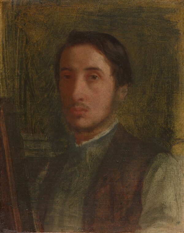 Self-Portrait in a Brown Vest - by Edgar Degas