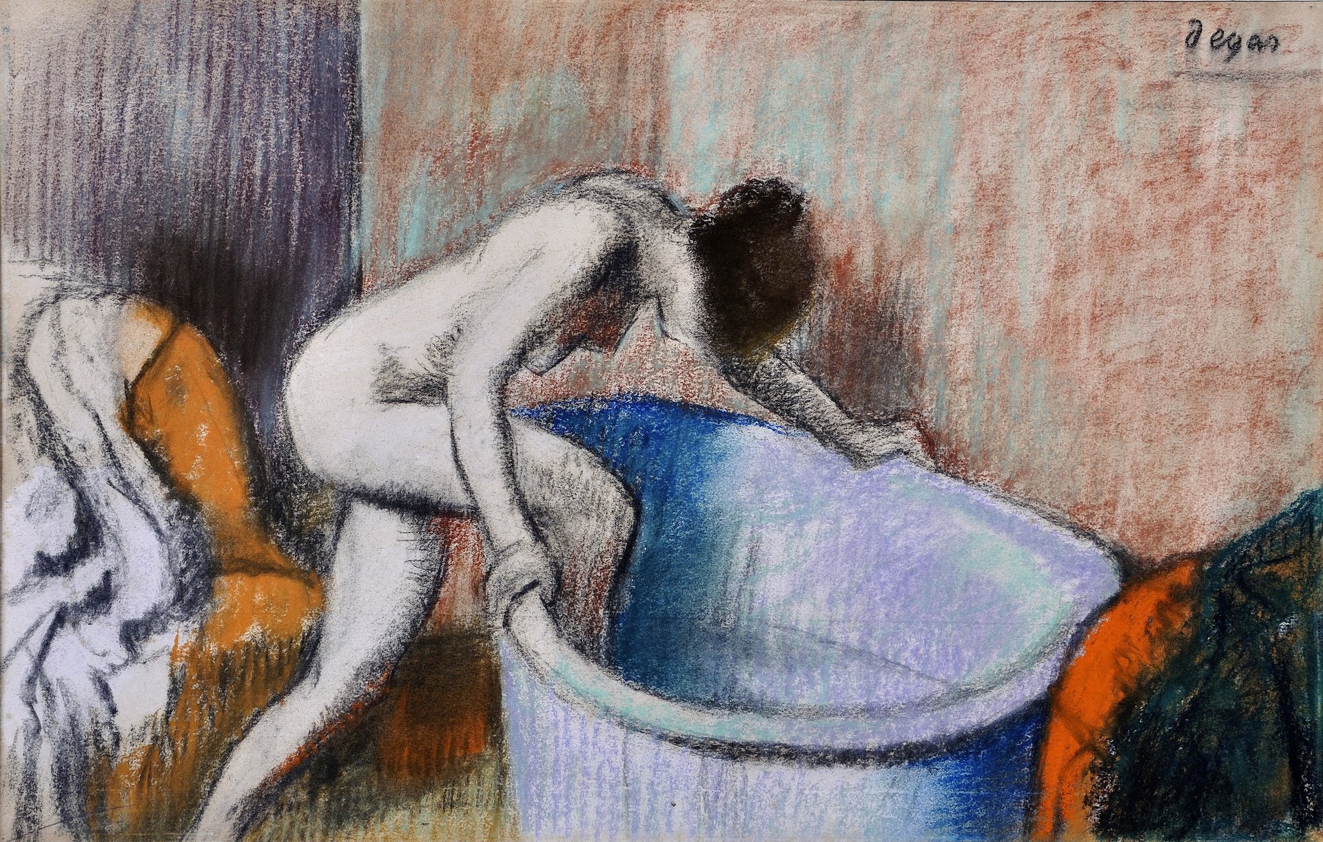 The Tub - by Edgar Degas