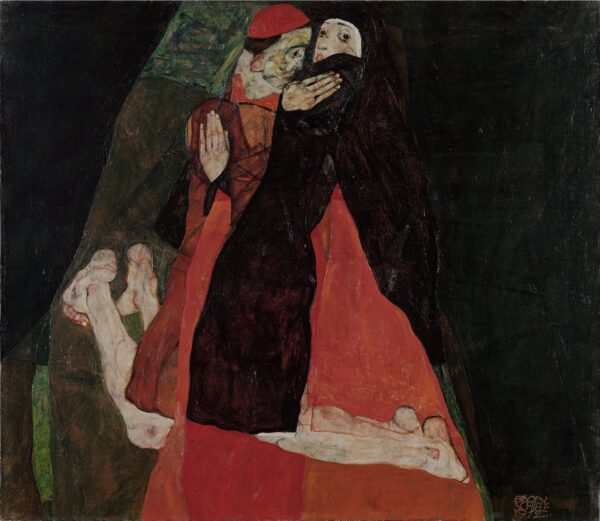 Cardinal and Nun (Caress) - by Egon Schiele