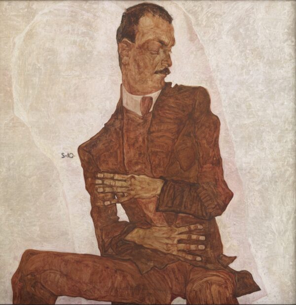 Portrait of Arthur Roessler - by Egon Schiele
