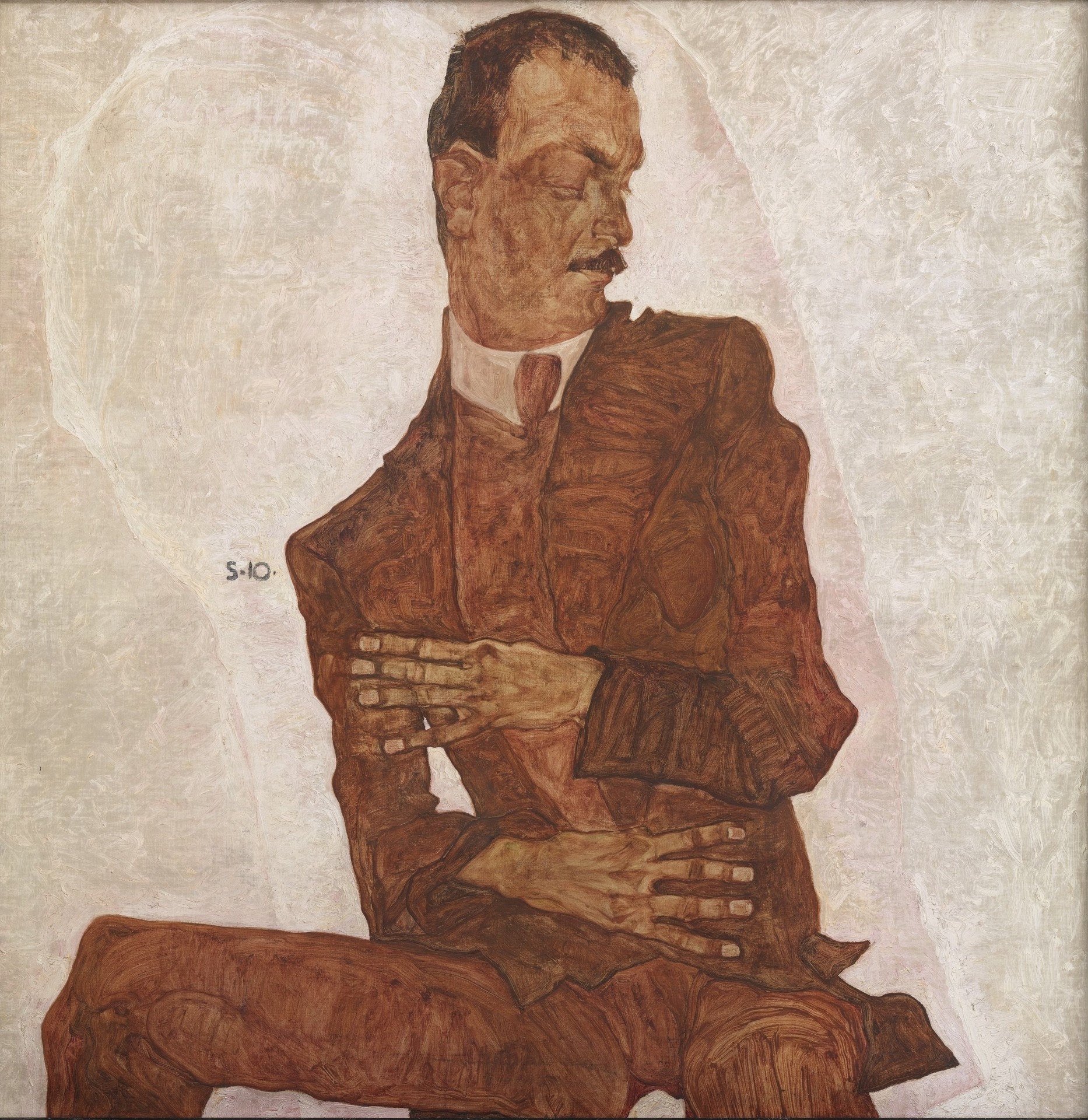 Portrait of Arthur Roessler - by Egon Schiele