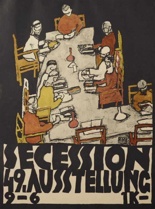 Poster for the XLIX. Exhibition of the Vienna Secession (March 1918) - by Egon Schiele