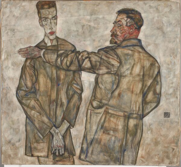 Doppelbildnis Benesch - by Egon Schiele