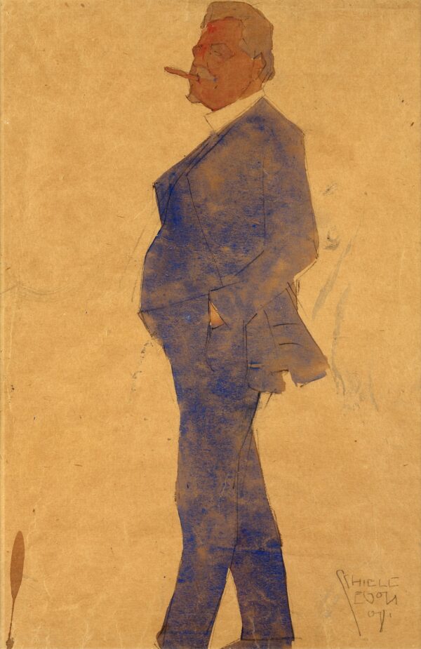 Portrait of Leopold Czihaczek - by Egon Schiele