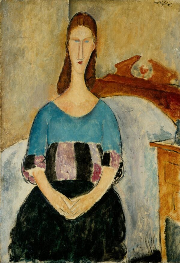 Portrait of Jeanne Hebuterne, Seated, 1918 - by Amedeo Modigliani