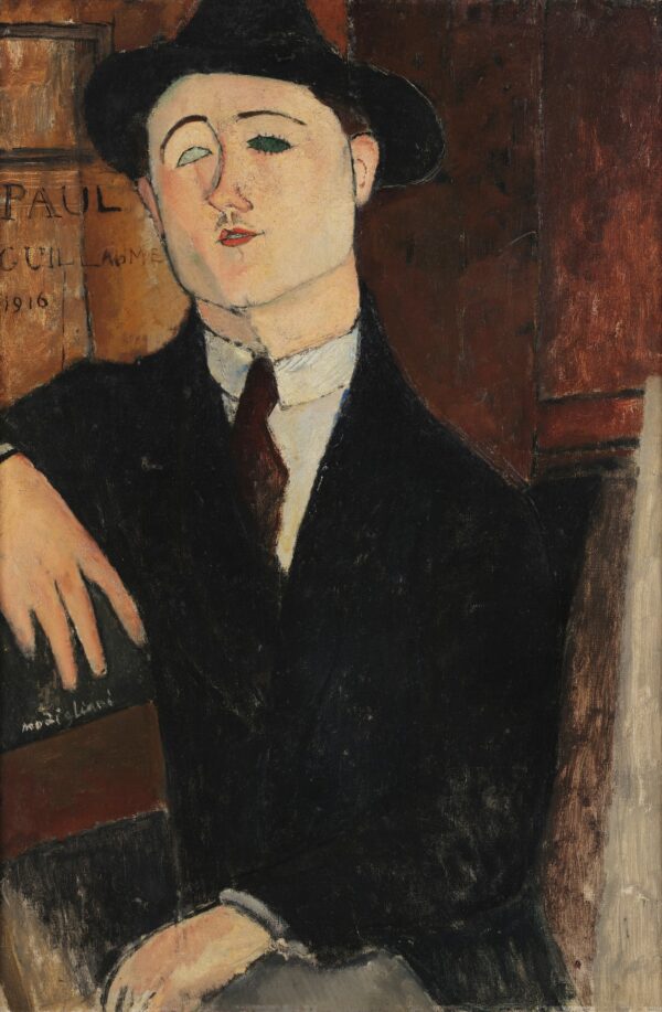 Ritratto di Paul Guillaume (Paul Guillame assis) - by Amedeo Modigliani