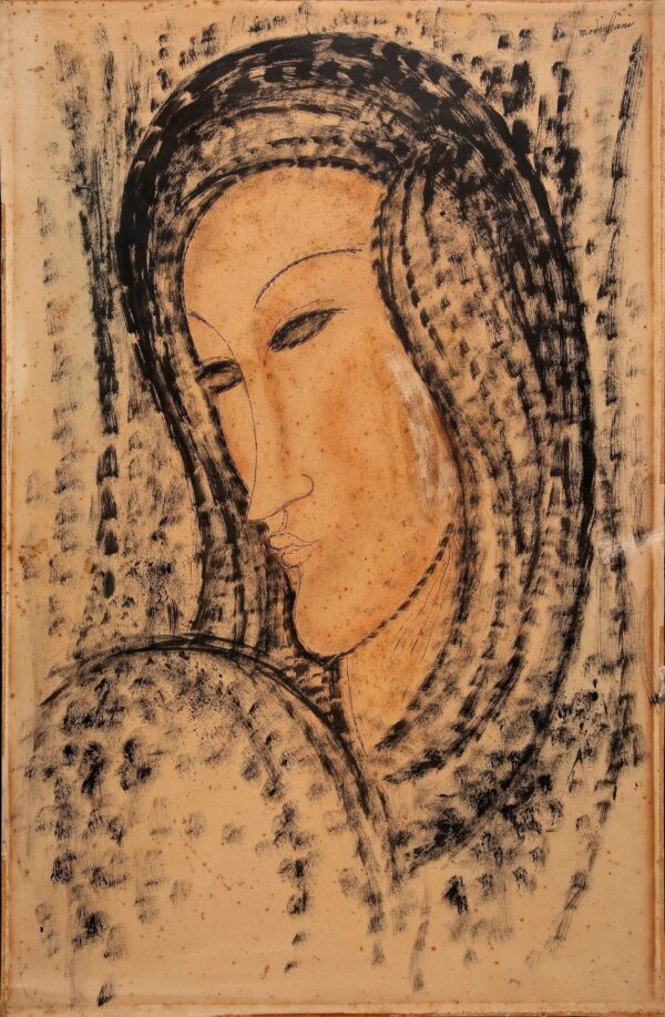 Portrait of a Young Widow - by Amedeo Modigliani