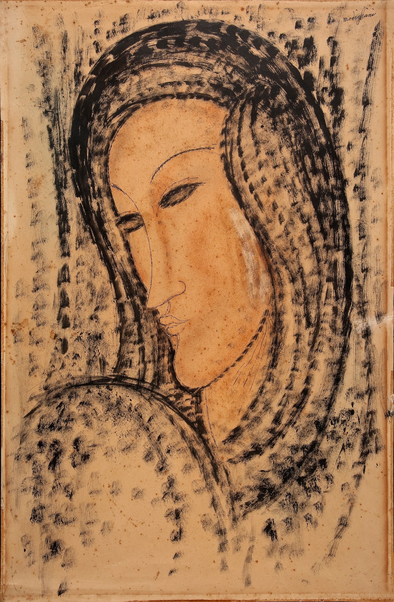 Portrait of a Young Widow - by Amedeo Modigliani