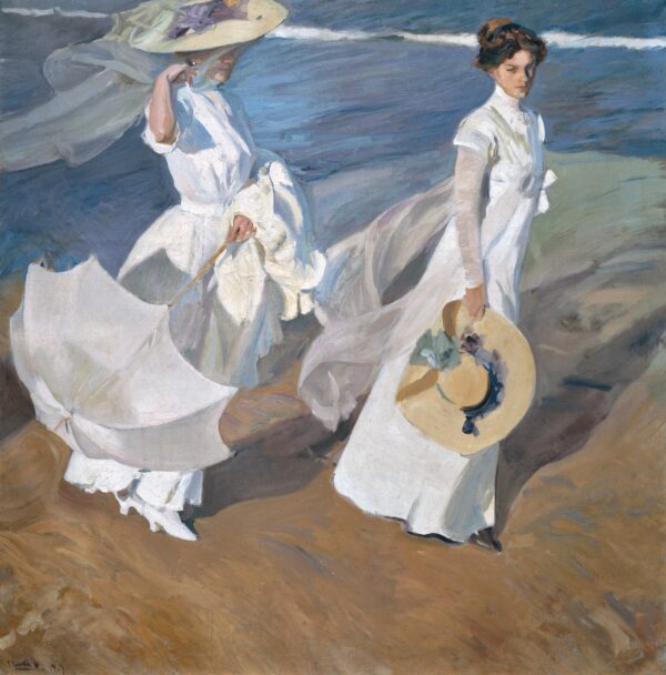 Strolling along the Seashore - by Joaquín Sorolla