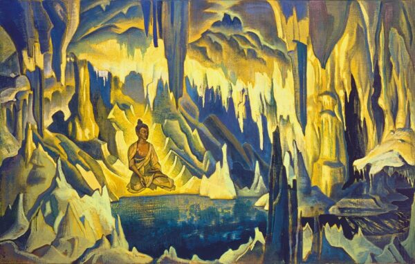 Buddha, the Conqueror. From the 'Banners of the East' Series - by Nicholas Roerich