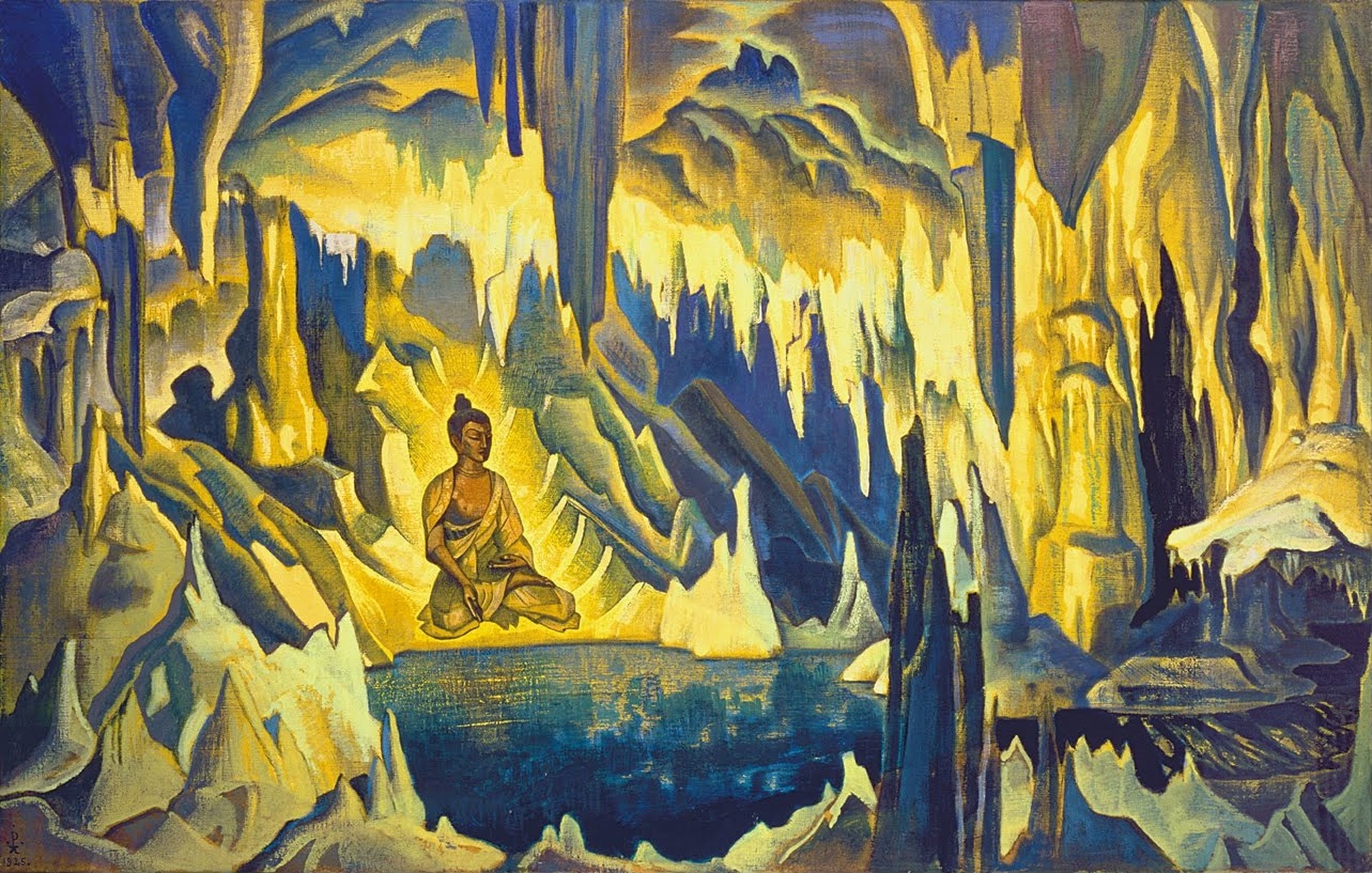 Buddha, the Conqueror. From the 'Banners of the East' Series - by Nicholas Roerich