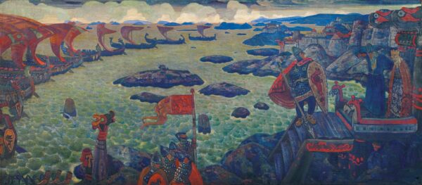 Ready for the Campaign (The Varangian Sea) - by Nicholas Roerich