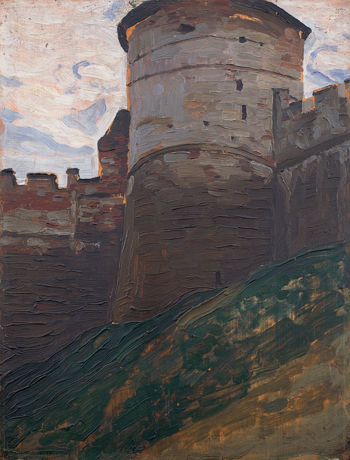 The Fortress Tower. Nizhny Novgorod. From the Series of Architectural Sketches - by Nicholas Roerich