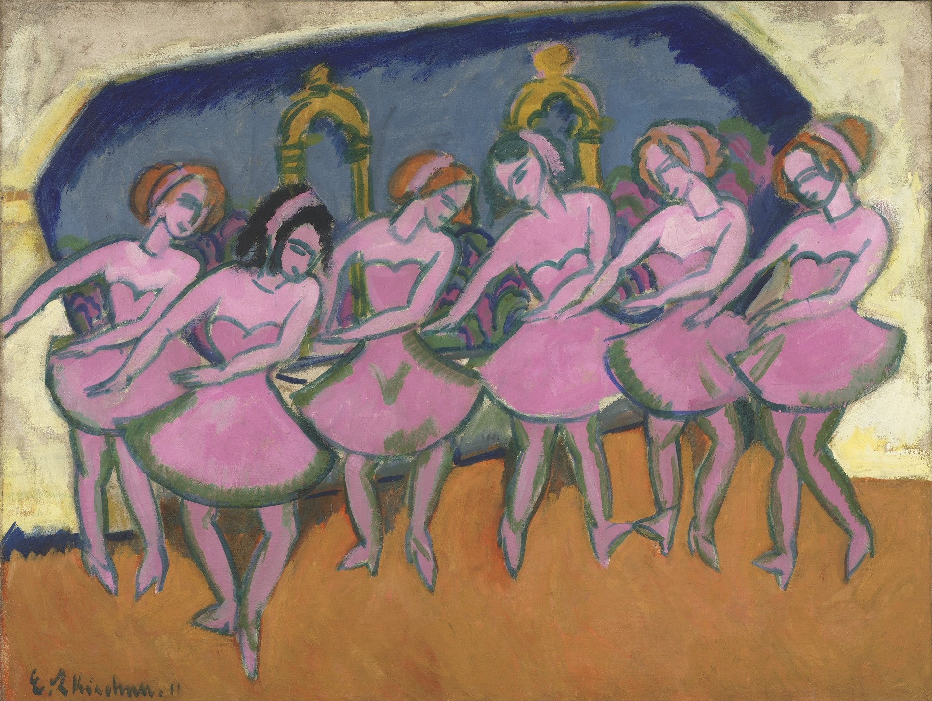 Six Dancers - by Ernst Ludwig Kirchner