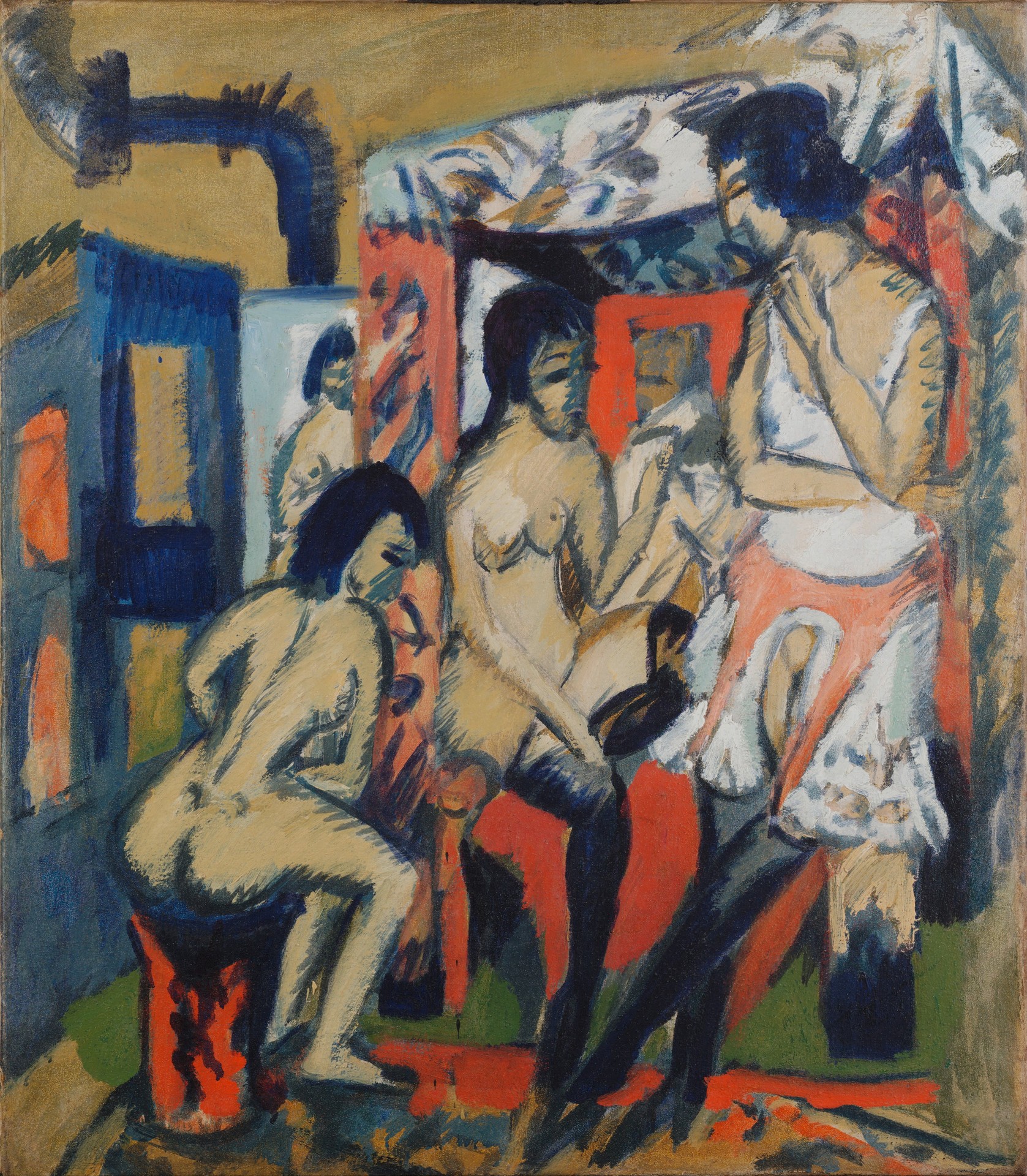 Nudes in the Studio - by Ernst Ludwig Kirchner