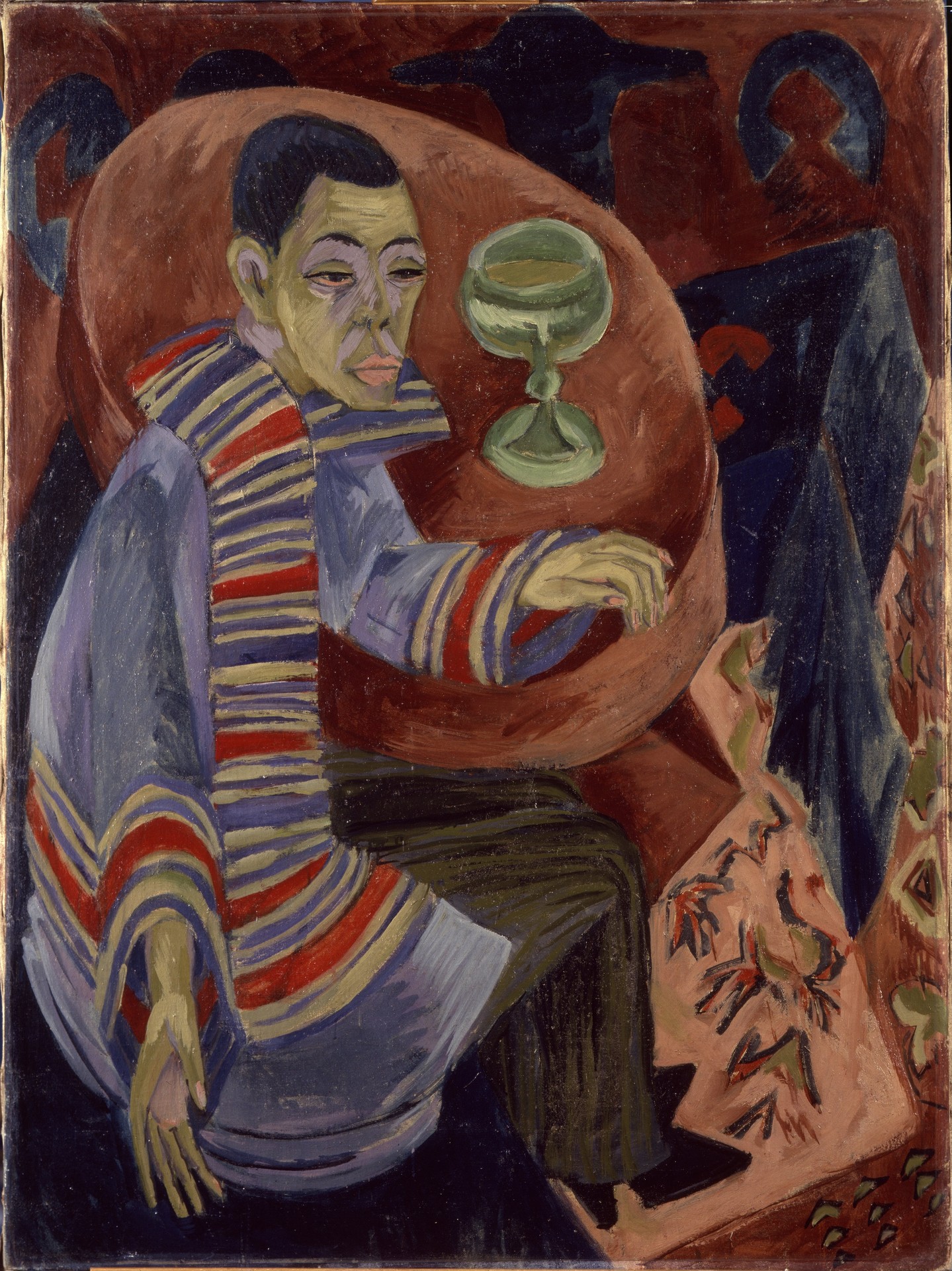 The Drinker / Self-Portrait - by Ernst Ludwig Kirchner