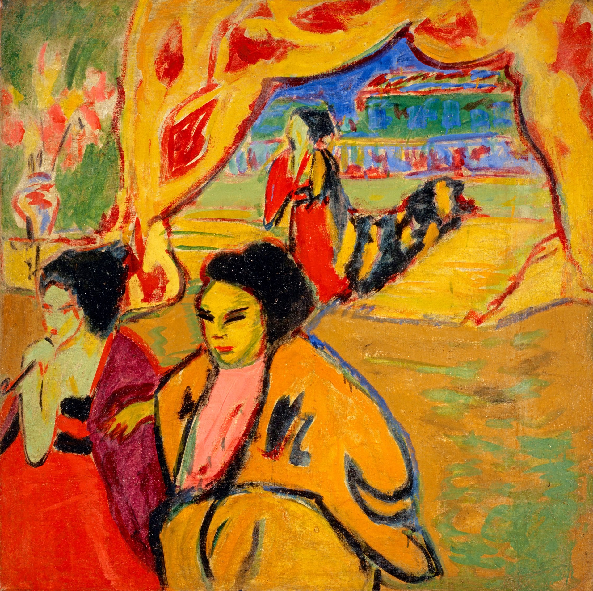 Japanese Theatre - by Ernst Ludwig Kirchner