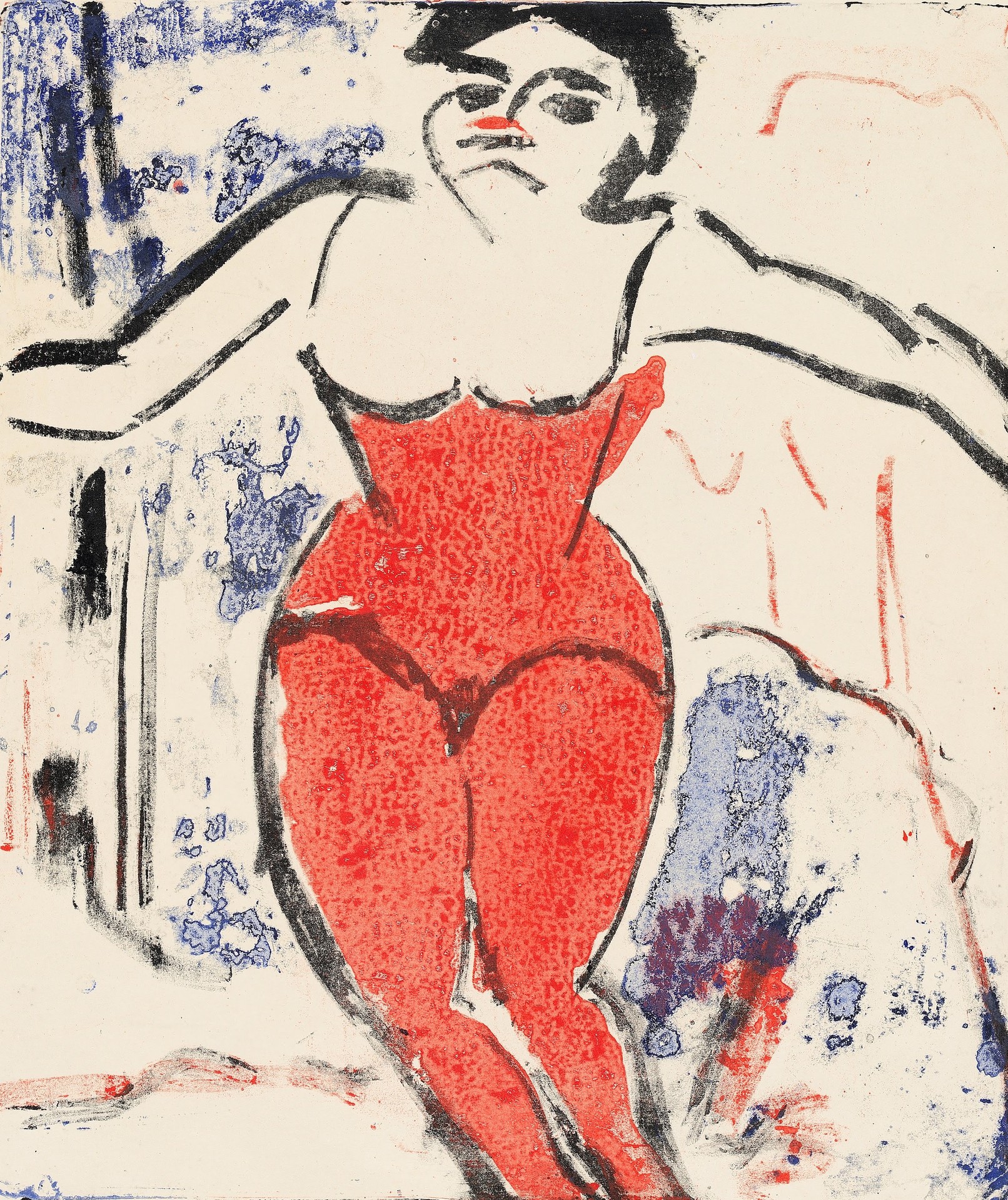 Performer Bowing - by Ernst Ludwig Kirchner