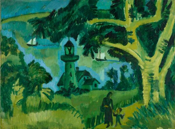 Lighthouse on Fehmarn - by Ernst Ludwig Kirchner