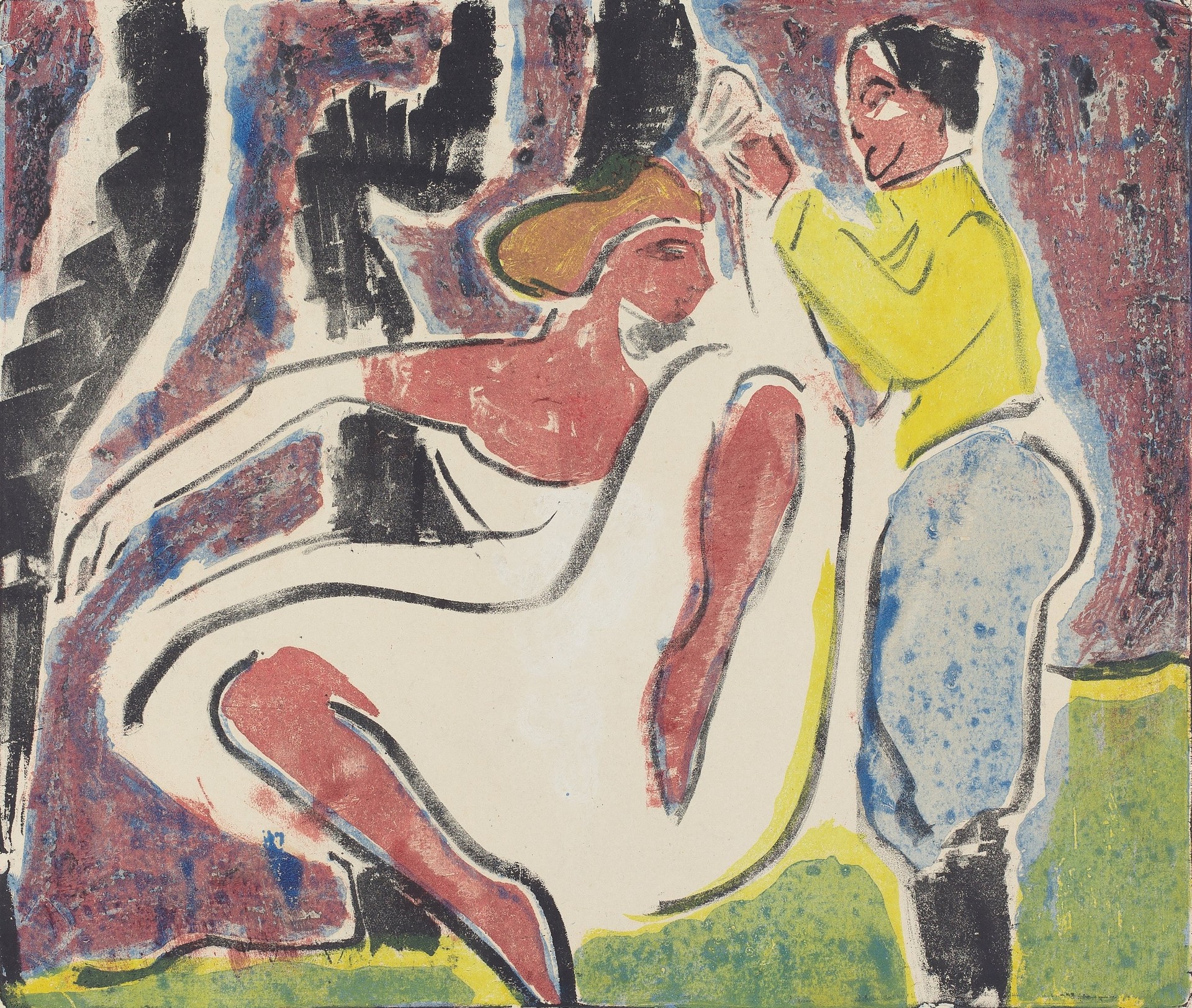 Russian Dancers - by Ernst Ludwig Kirchner