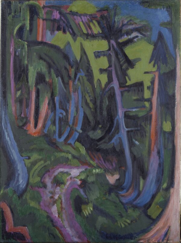 Mountain Forest Path - by Ernst Ludwig Kirchner