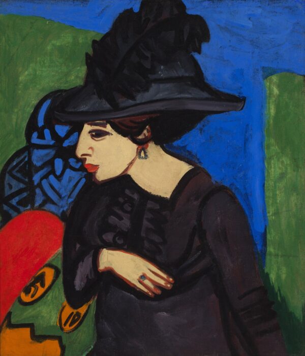 Dodo with a Feather Hat (Dodo mit Federhut) - by Ernst Ludwig Kirchner