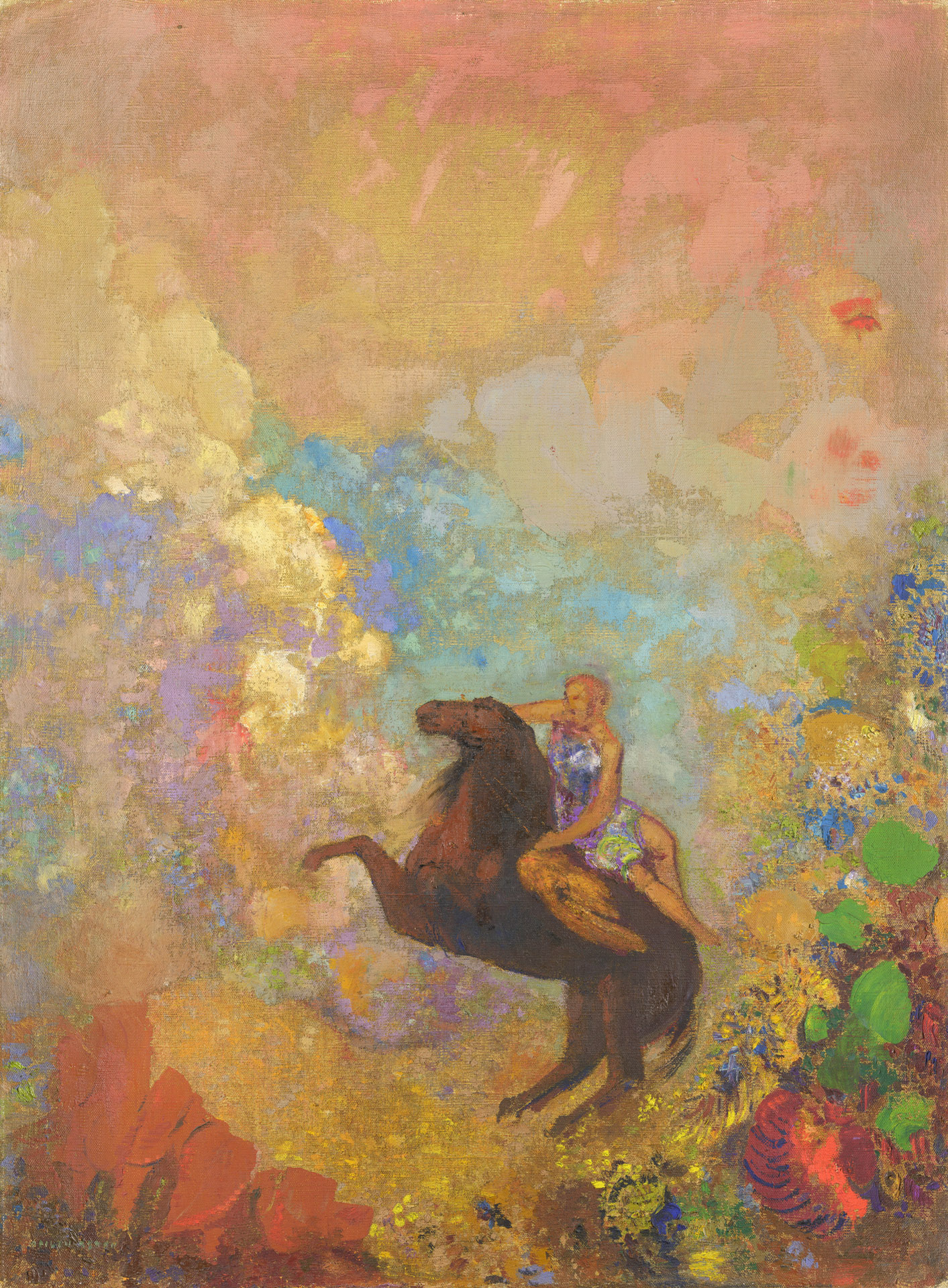 Muse on Pegasus - by Odilon Redon