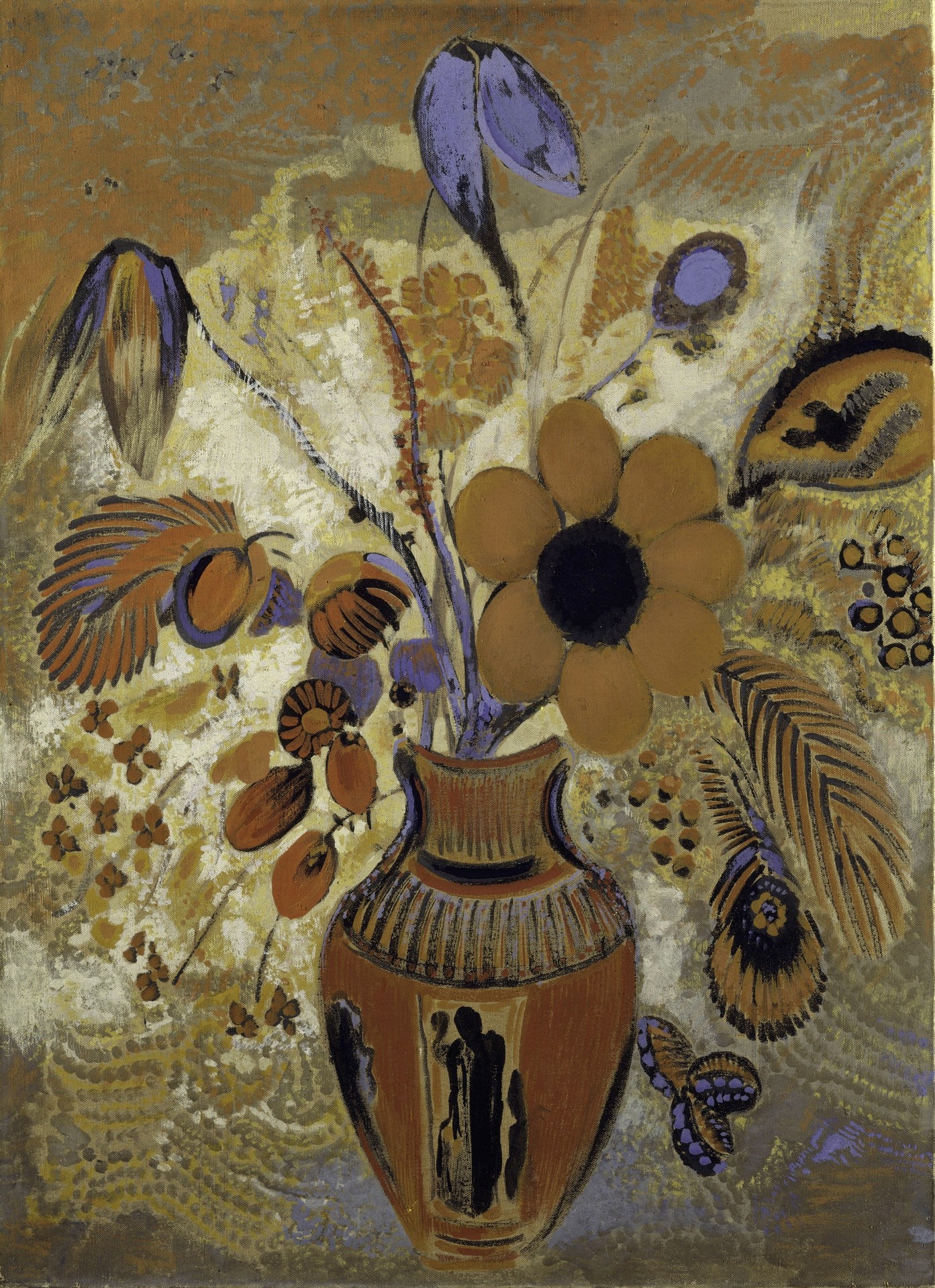 Etruscan Vase with Flowers - Odilon Redon