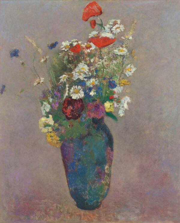 Vision: vase of flowers - by Odilon Redon