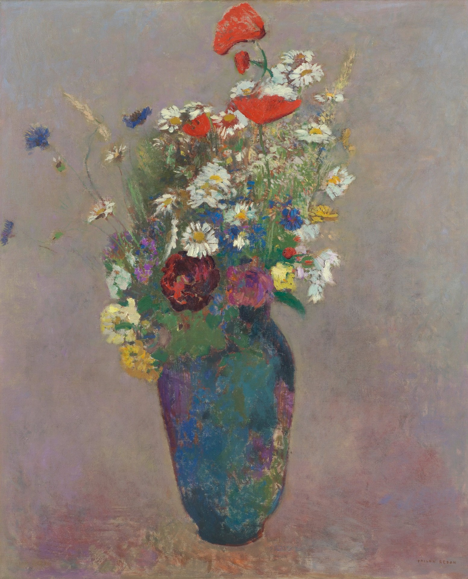 Vision: vase of flowers - by Odilon Redon