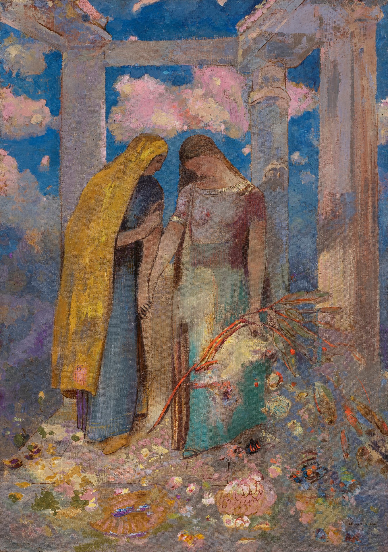 Mystical Conversation - by Odilon Redon